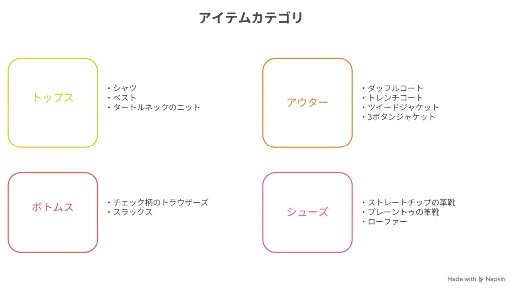 ブリティッシュ系のアイテム一覧